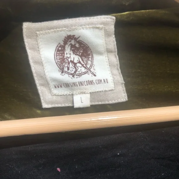 Green Velvet Jacket with White Embroidery - Picture 11 of 11